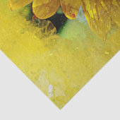 Waterverf - Zonnebloem - Weefpapier Tissuepapier (Detail)