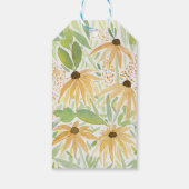 Waterverf Zonnebloem Wilde Bloem Cadeaulabel (Achterkant)