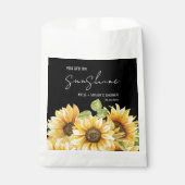 Waterverf - Zonnebloem Zwarte & Witte Couples Show Bedankzakje (Voorkant)