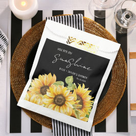 Waterverf - Zonnebloem Zwarte & Witte Couples Show Bedankzakje