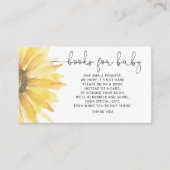 Waterverf zonnebloemboeken voor baby informatiekaartje (Voorkant)