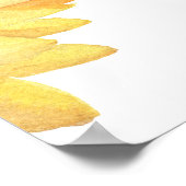 Waterverf zonnebloembruiloft poster (Hoek)