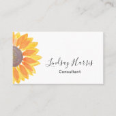 Waterverf Zonnebloemconsultant Visitekaartje (Voorkant)