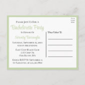 Waterverf zonnebloemen Bachelorette Uitnodiging Briefkaart (Achterkant)