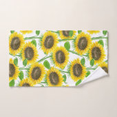 Waterverf zonnebloemen bad handdoek (Handdoek)