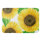Waterverf zonnebloemen badmat (Voorkant)