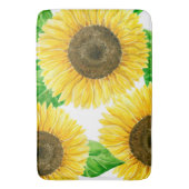 Waterverf zonnebloemen badmat (Voorkant Verticaal)