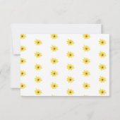 Waterverf Zonnebloemen Baptisme Baby Dedicatie Kaart (Achterkant)