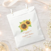 Waterverf zonnebloemen bedankzakje (Geknipt)