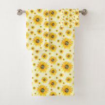 Waterverf Zonnebloemen Bloempatroon