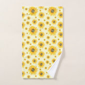 Waterverf Zonnebloemen Bloempatroon Bad Handdoek (Handdoek)