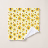 Waterverf Zonnebloemen Bloempatroon Bad Handdoek (Wasdoekje)
