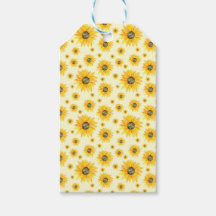 Waterverf Zonnebloemen Bloempatroon