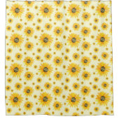 Waterverf Zonnebloemen Bloempatroon Douchegordijn (Voorkant)