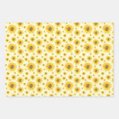Waterverf Zonnebloemen Bloempatroon Inpakpapier Vel (Voorkant)