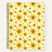 Waterverf Zonnebloemen Bloempatroon Notitieboek (Voorkant)