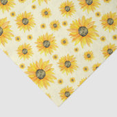 Waterverf Zonnebloemen Bloempatroon Tissuepapier (Detail)