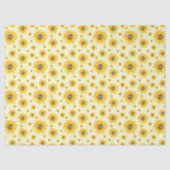 Waterverf Zonnebloemen Bloempatroon Tissuepapier (Voorkant)