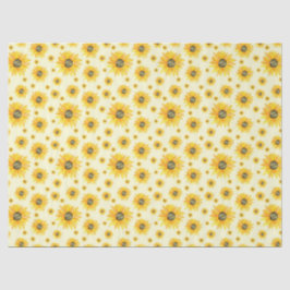 Waterverf Zonnebloemen Bloempatroon Tissuepapier