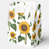 Waterverf Zonnebloemen Botanisch gebladerte groen Bedankdoosjes (Geopend)