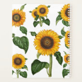 Waterverf Zonnebloemen Botanisch gebladerte groen Planner (Achterkant)
