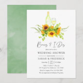 Waterverf Zonnebloemen Breien voor de I.S. Kaart (Voorkant / Achterkant)