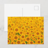 Waterverf Zonnebloemen Briefkaart (Voorkant / Achterkant)