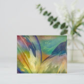 Waterverf zonnebloemen briefkaart (Staand voorkant)