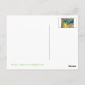 Waterverf zonnebloemen briefkaart (Achterkant)