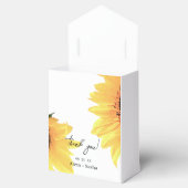 Waterverf Zonnebloemen bruiloft Bedankdoosjes (Geopend)