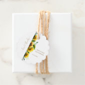 Waterverf Zonnebloemen bruiloft Bedankjes Labels (In situ)