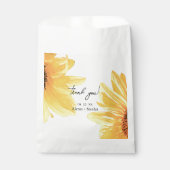 Waterverf Zonnebloemen bruiloft Bedankzakje (Voorkant)