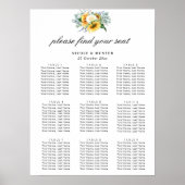 waterverf zonnebloemen bruiloft poster (Voorkant)