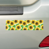 Waterverf zonnebloemen bumpersticker (Op auto)