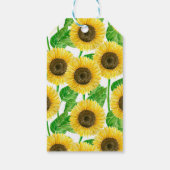 Waterverf zonnebloemen cadeaulabel (Achterkant)