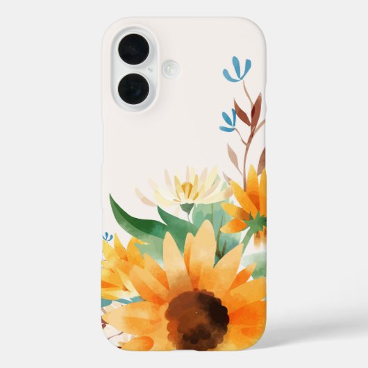 Waterverf Zonnebloemen Case-Mate iPhone Case (Achterkant)