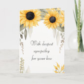 Waterverf Zonnebloemen Diepste sympathie Kaart (Voorkant)