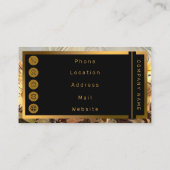 Waterverf Zonnebloemen Elegant Collectie Visitekaartje (Achterkant)