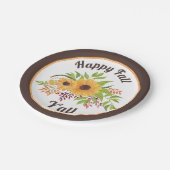 Waterverf zonnebloemen en bessen Happy herfst Y'al Papieren Bordje (Gekanteld)