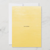 Waterverf Zonnebloemen en Eucalyptus Bridal Brunch Kaart (Achterkant)