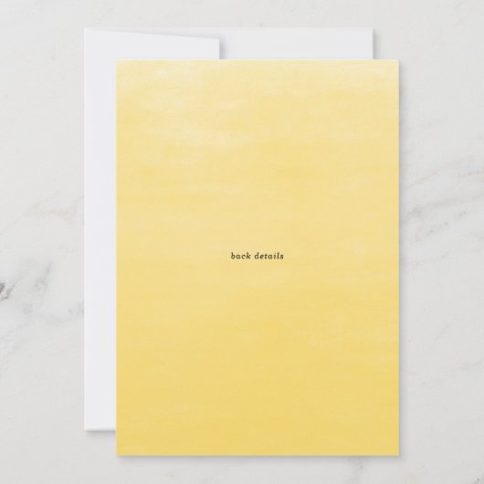 Waterverf Zonnebloemen en Eucalyptus Bridal Brunch Kaart (Achterkant)