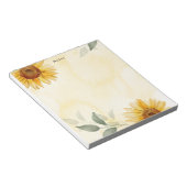 Waterverf Zonnebloemen en Eucalyptus Persoonlijk Notitieblok (Schuin)