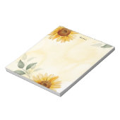 Waterverf Zonnebloemen en Eucalyptus Persoonlijk Notitieblok (Linkerzijde)