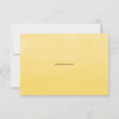 Waterverf Zonnebloemen en Eucalyptus Wedding RSVP Kaartje (Achterkant)