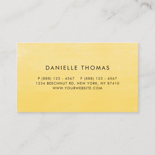 Waterverf Zonnebloemen en Eucalyptusbladeren Visitekaartje (Achterkant)