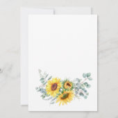 Waterverf Zonnebloemen Eucalyptus ENGAGTY Kaart (Achterkant)