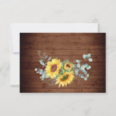 Waterverf Zonnebloemen Eucalyptus Wedding RSVP Kaa (Achterkant)