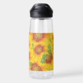 Waterverf Zonnebloemen Gedekte waterflacon Waterfles (Achterkant)