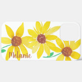 Waterverf Zonnebloemen Gele bloemen Monogrammen Case-Mate iPhone Case (Achterkant / Rechts)
