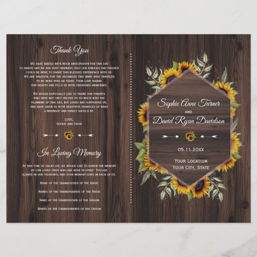 Waterverf zonnebloemen Geometrisch Old Barn Progra (Voorkant)